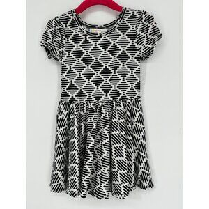 Dotdotsmile Girls Black and White Cap Dress Size 12/24 Months New with Tags